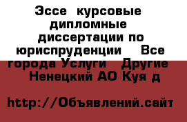 Эссе, курсовые, дипломные, диссертации по юриспруденции! - Все города Услуги » Другие   . Ненецкий АО,Куя д.